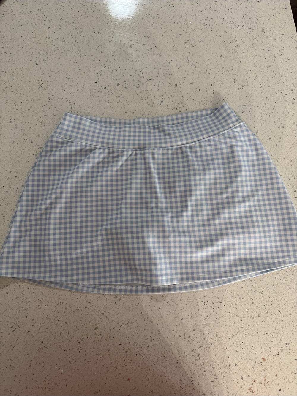 Gilly Hicks Gingham Mini Skort- Light Blue